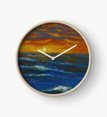 Sunset Ocean Clock