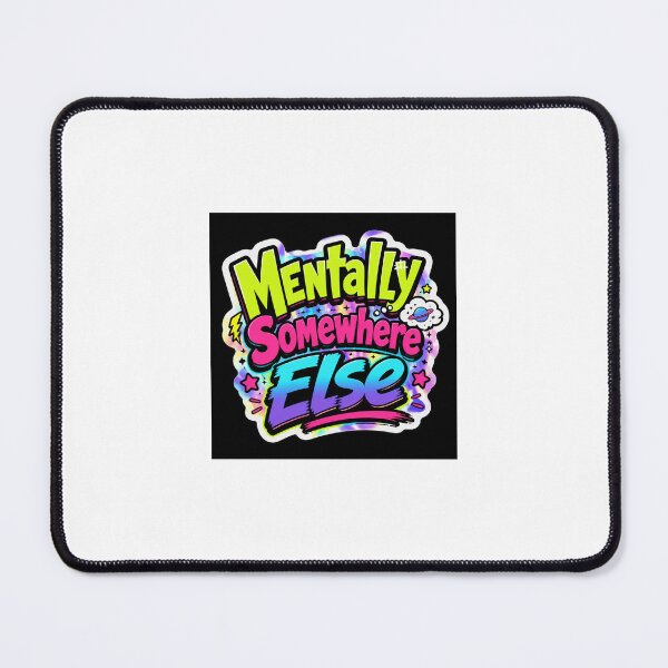 Item preview, Mentally Somewhere Else Colorful Typography Sticker designed and sold by pupuhkinanti.
