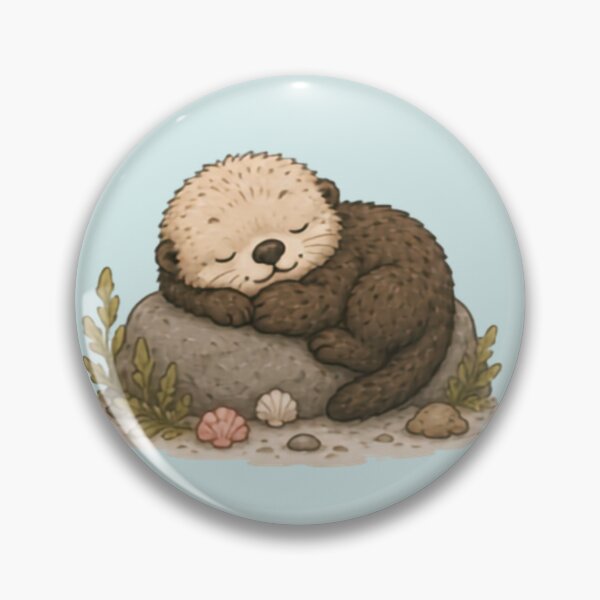 Item preview, Sleepy Sea Otter Pup designed and sold by MellowMunchkins.