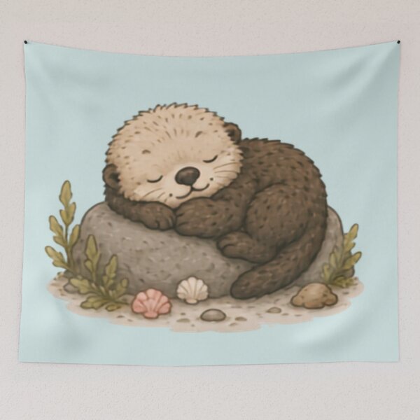 Item preview, Sleepy Sea Otter Pup designed and sold by MellowMunchkins.