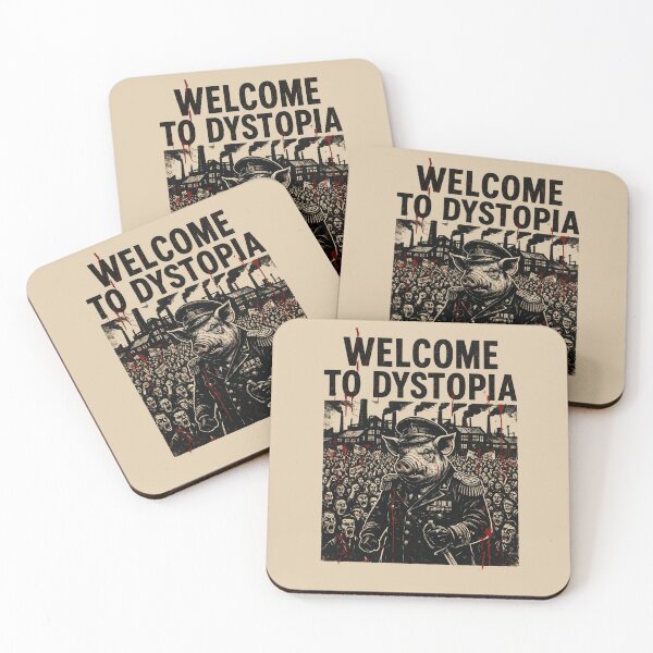 Item preview, WELCOME TO DYSTOPIA – Same Pigs New Trough Orwellian Streetwear designed and sold by Go Easy Apparel.