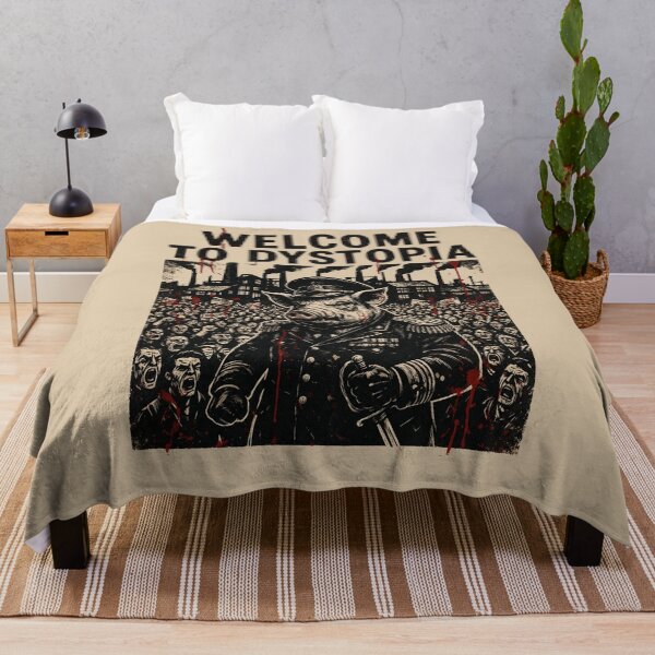 Item preview, WELCOME TO DYSTOPIA – Same Pigs New Trough Orwellian Streetwear designed and sold by Go Easy Apparel.