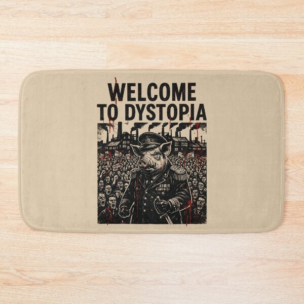 Item preview, WELCOME TO DYSTOPIA – Same Pigs New Trough Orwellian Streetwear designed and sold by Go Easy Apparel.