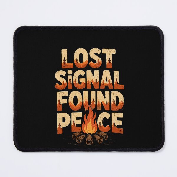 Item preview, Lost Signal Found Peace Funny Camping Campfire Outdoor Adventure Design designed and sold by msaloyach.