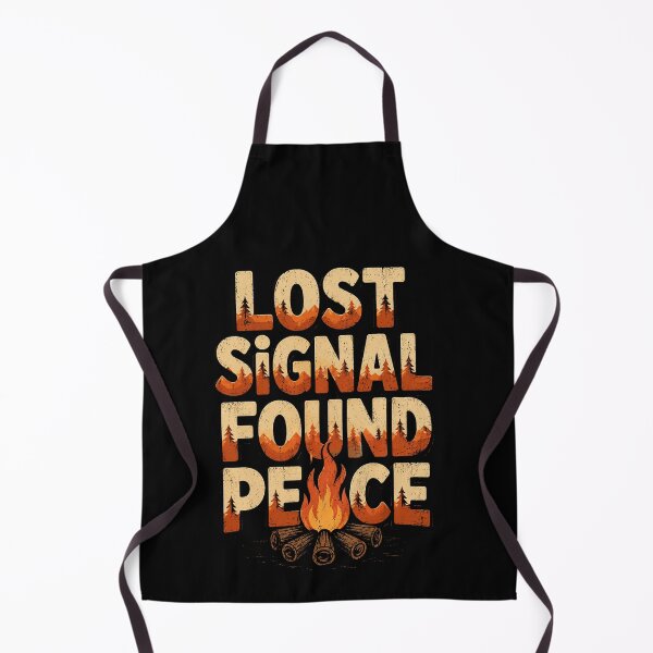 Item preview, Lost Signal Found Peace Funny Camping Campfire Outdoor Adventure Design designed and sold by msaloyach.
