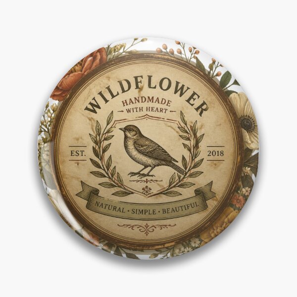 Item preview, Wildflower Handmade With Heart Emblem designed and sold by Designs By Ms Mal_Tas.
