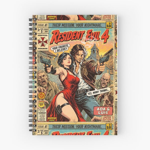 Item preview, Resident Evil 4 Ada and Luis Vintage Retro Comic Cover Art designed and sold by Back2Collage.