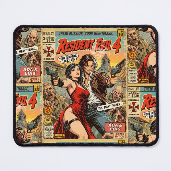 Item preview, Resident Evil 4 Ada and Luis Vintage Retro Comic Cover Art designed and sold by Back2Collage.