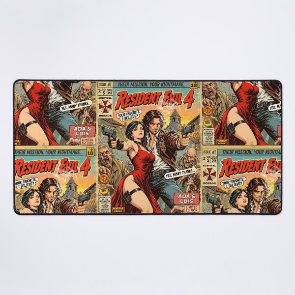 Item preview, Resident Evil 4 Ada and Luis Vintage Retro Comic Cover Art designed and sold by Back2Collage.