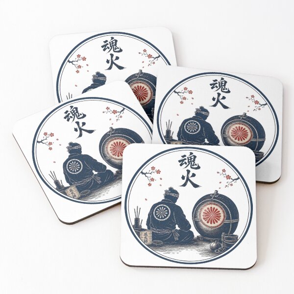 Item preview, Tamashibi Fireworks Craftsman Japanese Kamon Sticker/T-Shirt Art designed and sold by Locker39.