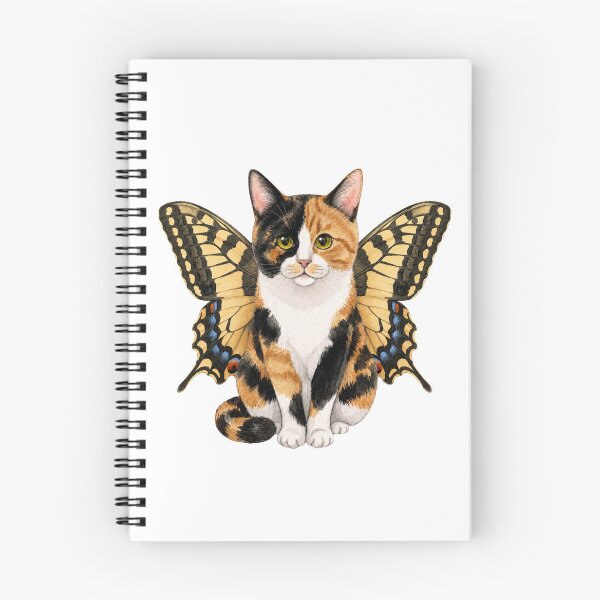 Item preview, Kawaii Butterfly Kitty | Calico Cat & Swallowtail Butterfly designed and sold by KittyClosetStore.
