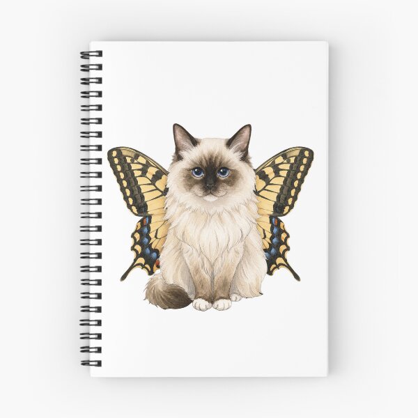 Item preview, Kawaii Butterfly Kitty | Ragdoll & Swallowtail Butterfly designed and sold by KittyClosetStore.
