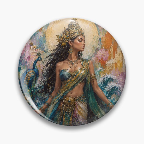 Item preview, Mystical goddess Nyai Loro Kidul painting. designed and sold by GalleryKauffeld.