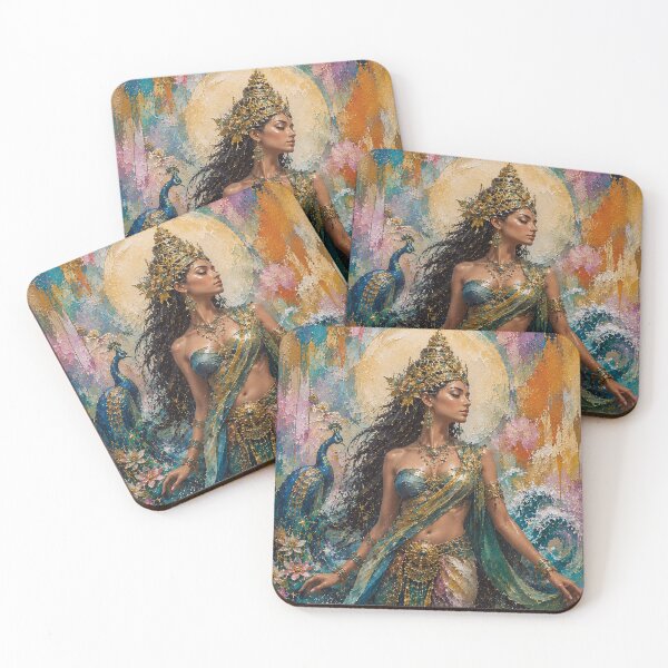 Item preview, Mystical goddess Nyai Loro Kidul painting. designed and sold by GalleryKauffeld.