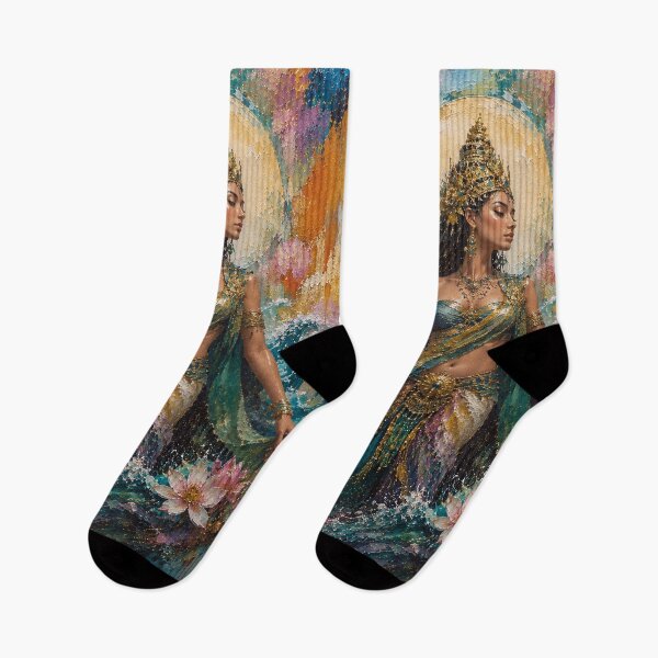 Item preview, Mystical goddess Nyai Loro Kidul painting. designed and sold by GalleryKauffeld.