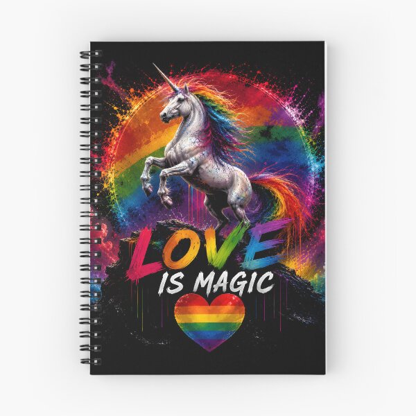 Item preview, Love Is Magic – Rainbow Unicorn | Pride Fantasy Art with a magical unicorn designed and sold by Peter Kaul.