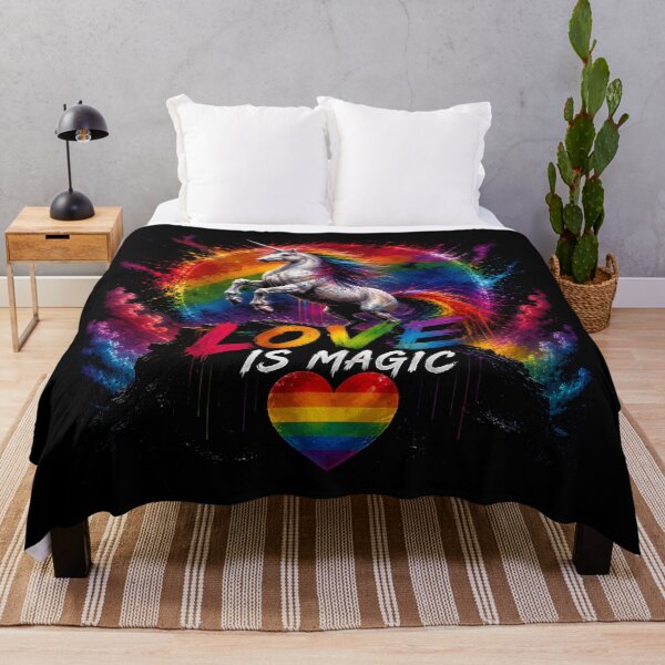 Item preview, Love Is Magic – Rainbow Unicorn | Pride Fantasy Art with a magical unicorn designed and sold by Peter Kaul.