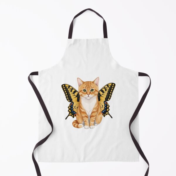 Item preview, Kawaii Butterfly Kitty | Orenge Tabby/Ginger Cat & Swallowtail Butterfly designed and sold by KittyClosetStore.