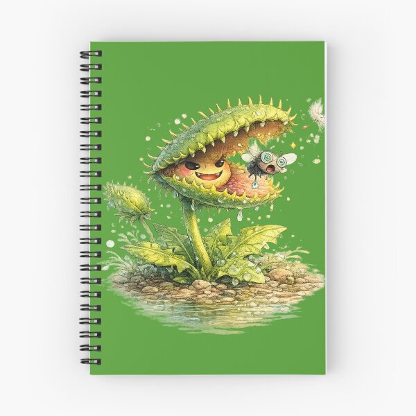 Item preview, Funny Kawaii Venus Flytrap Illustration – Mischievous Plant Catching a Fly Art designed and sold by MagicMakerPh.