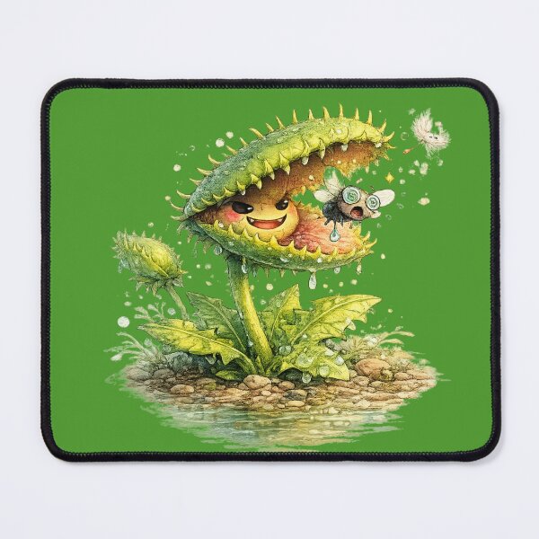 Item preview, Funny Kawaii Venus Flytrap Illustration – Mischievous Plant Catching a Fly Art designed and sold by MagicMakerPh.