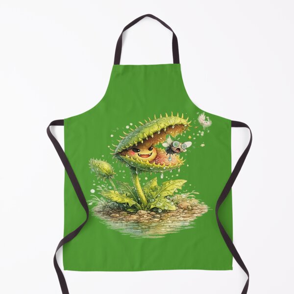 Item preview, Funny Kawaii Venus Flytrap Illustration – Mischievous Plant Catching a Fly Art designed and sold by MagicMakerPh.