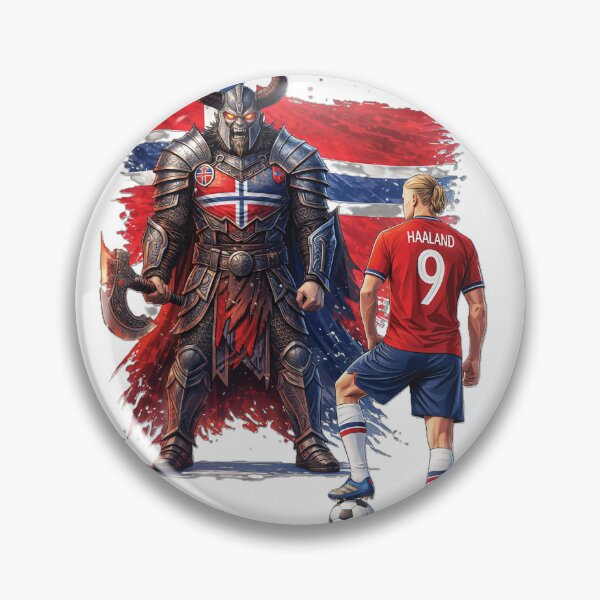 Item preview, Norwegian Viking Demon Football Fantasy Art  Norse Warrior Inspired Poster designed and sold by Aekkaporn.