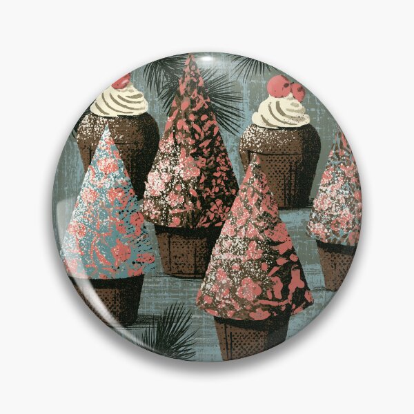 Item preview, Vintage Style Christmas Tree Cupcake Art designed and sold by colorful-white.