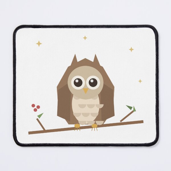 Item preview, Owl On Branch Night Botanical Art Print designed and sold by QuirkyCartel.