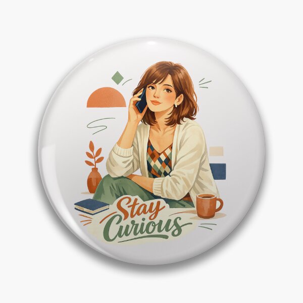 Item preview, Stay Curious Cozy Book Lover and Lifelong Learning Design designed and sold by inkoutninja.