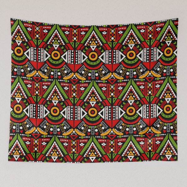 Item preview, Vibrant Tribal Ankara Kirikou Geometric Pattern | African Ethnic Seamless Print | Bold Afro Boho Design designed and sold by WheresMyMojo.