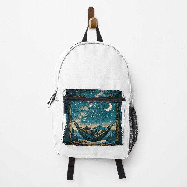 Item preview, Hammock Camping Under the Stars – Peaceful Night by the Fire designed and sold by GabeMountainArt.