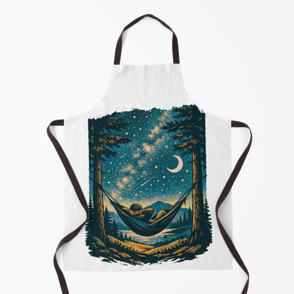 Item preview, Hammock Camping Under the Stars – Peaceful Night by the Fire designed and sold by GabeMountainArt.