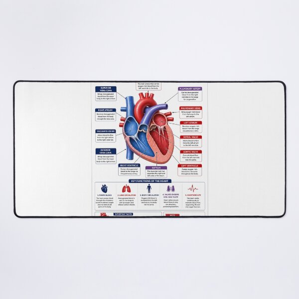 Item preview, Human Heart Anatomy Educational Diagram designed and sold by KARTICK DUTTA.