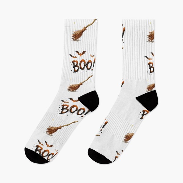 Aperçu de l'œuvre Balai de sorcière d'Halloween BOO créée et vendue par Ms. Iryna.