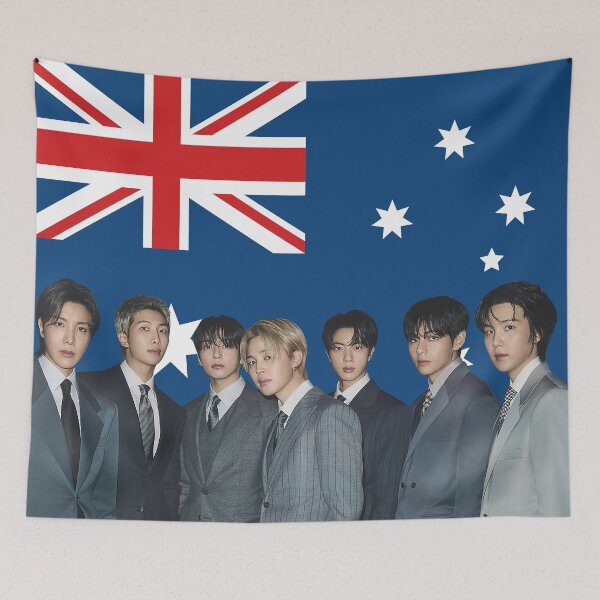 Item preview, BTS Australia - Perfect Tapestry Banner (ARIRANG) designed and sold by YOSHFRIDAYS.