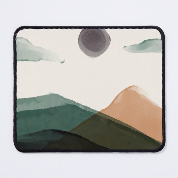 Item preview, Watercolor Sunset Mountain Range Abstract Illustration designed and sold by 555Design.