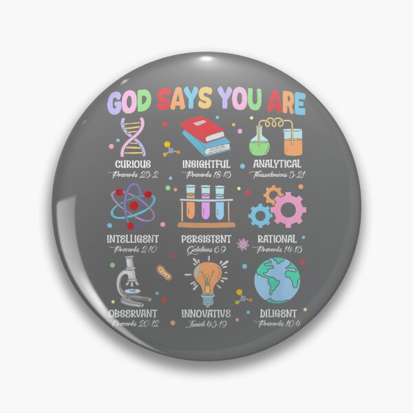 Item preview, Christian God Says I Am Bible Verse Science Biology Teacher designed and sold by KristineLi.
