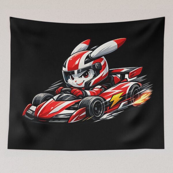 Item preview, Little Rabbit Race Car Driver designed and sold by FluffyGallery.