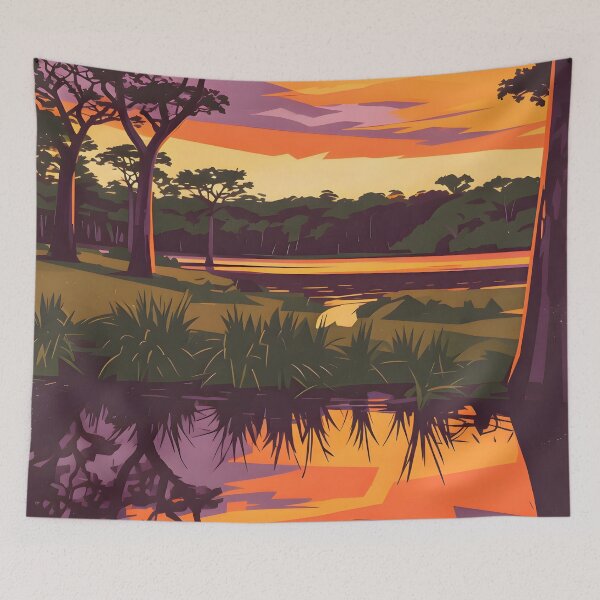 Item preview, Golden Jungle Adventure | Vintage Nature Wall Art designed and sold by Spirit of Siam.