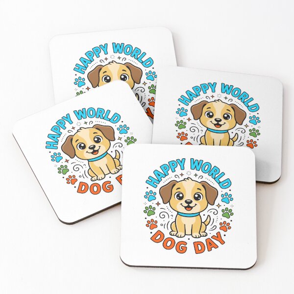 Item preview, Happy World Dog Day Cute Puppy Celebration designed and sold by Dmo3HarkoArt.