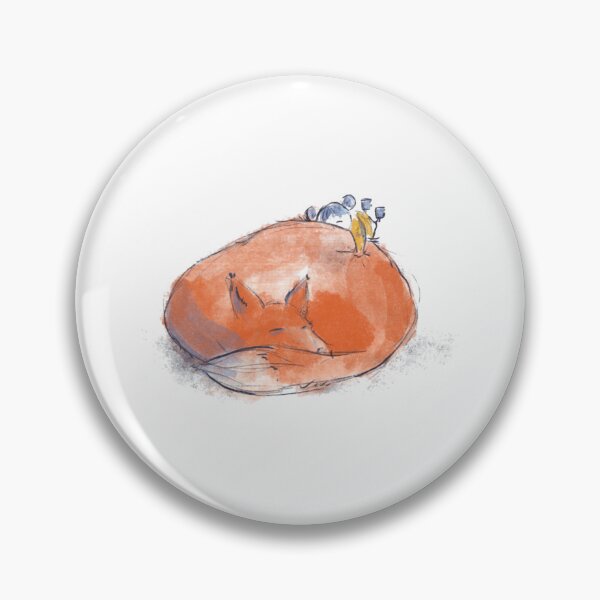Item preview,  Cute Girl and Sleeping Fox Watercolor Art designed and sold by Kristoftekent.