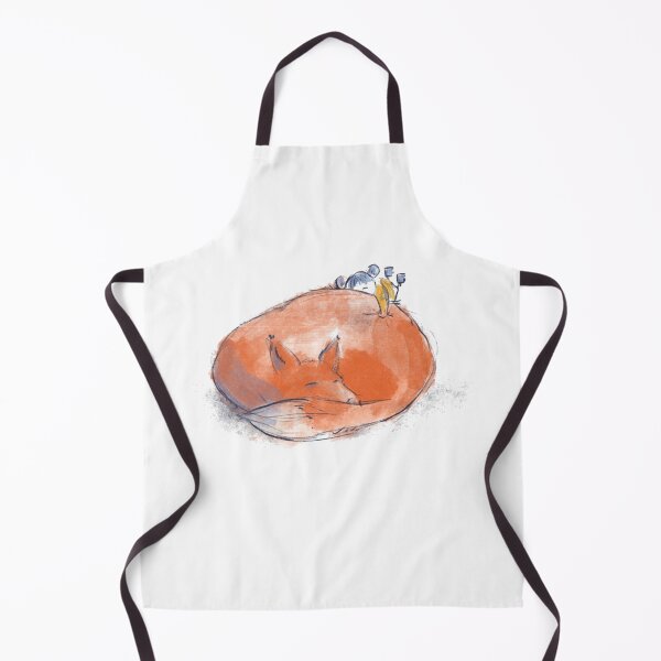 Item preview, Cute Girl and Sleeping Fox Watercolor Art designed and sold by Kristoftekent.
