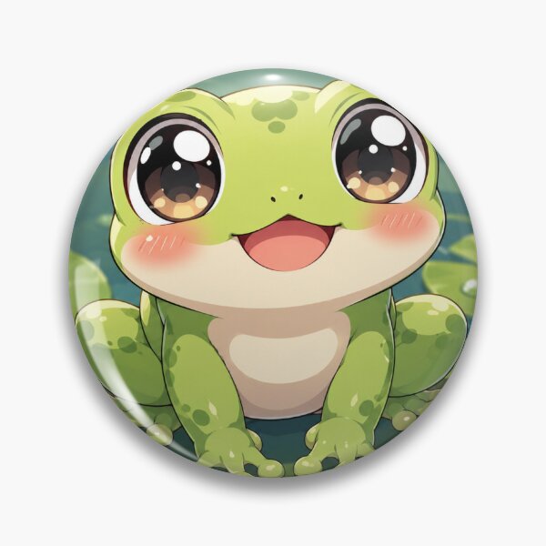 Item preview, Cute anime frog  designed and sold by TeenageStickers.