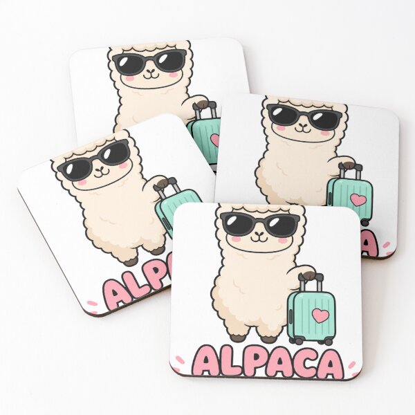 Item preview, Alpaca My Bags Cute Kawaii Alpaca with Suitcase designed and sold by BoosterShop.