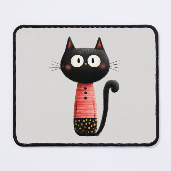 Item preview, Cute Black Cat with Polka Dot Pattern designed and sold by colorful-white.