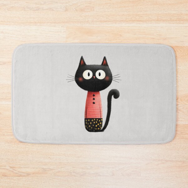 Item preview, Cute Black Cat with Polka Dot Pattern designed and sold by colorful-white.