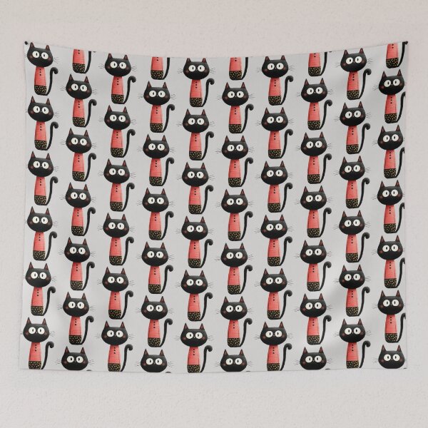 Item preview, Cute Black Cat with Polka Dot Pattern designed and sold by colorful-white.