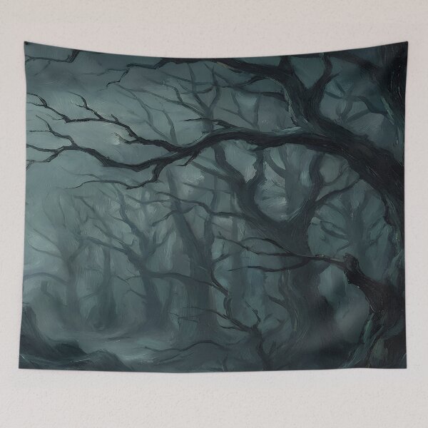 Item preview, Dark Enchanted Forest Gothic Landscape | Haunted Misty Woods Fantasy Art designed and sold by cr6zym1nd.