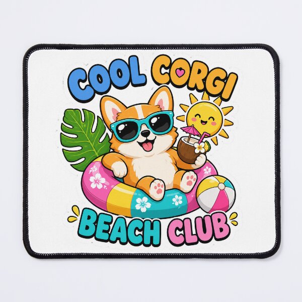Item preview, Cool Corgi Tropical Beach Club designed and sold by Lobory.