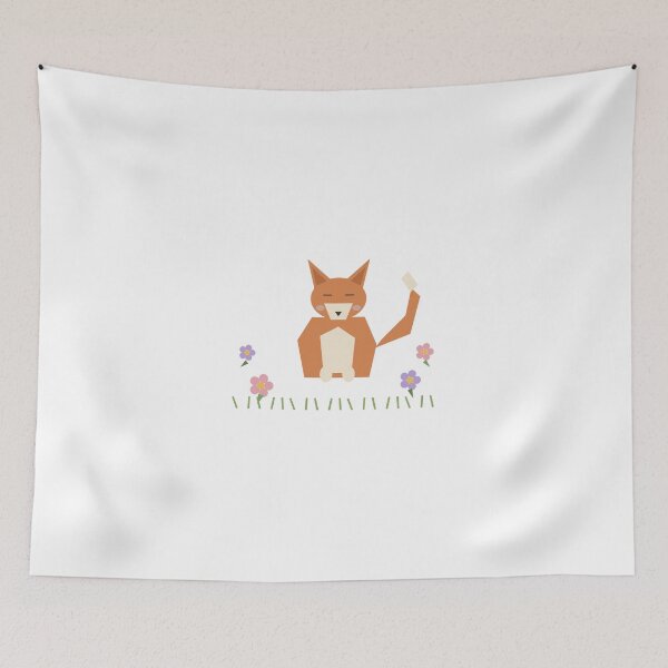Item preview, Fox In Wildflowers Cottagecore Art Print designed and sold by QuirkyCartel.